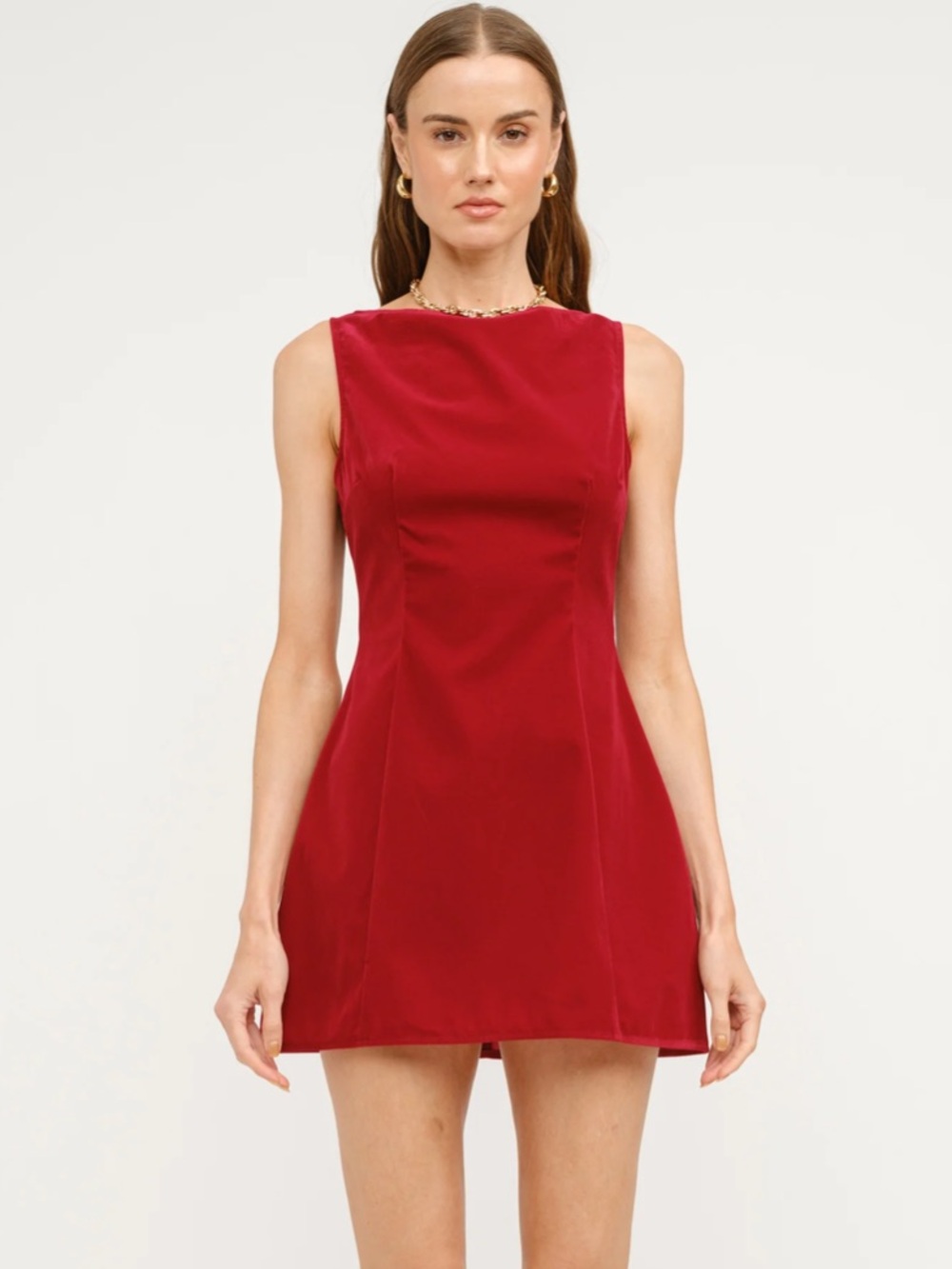 Vici Red Sleeveless Mini A-Line Dress - Picture 1 of 4